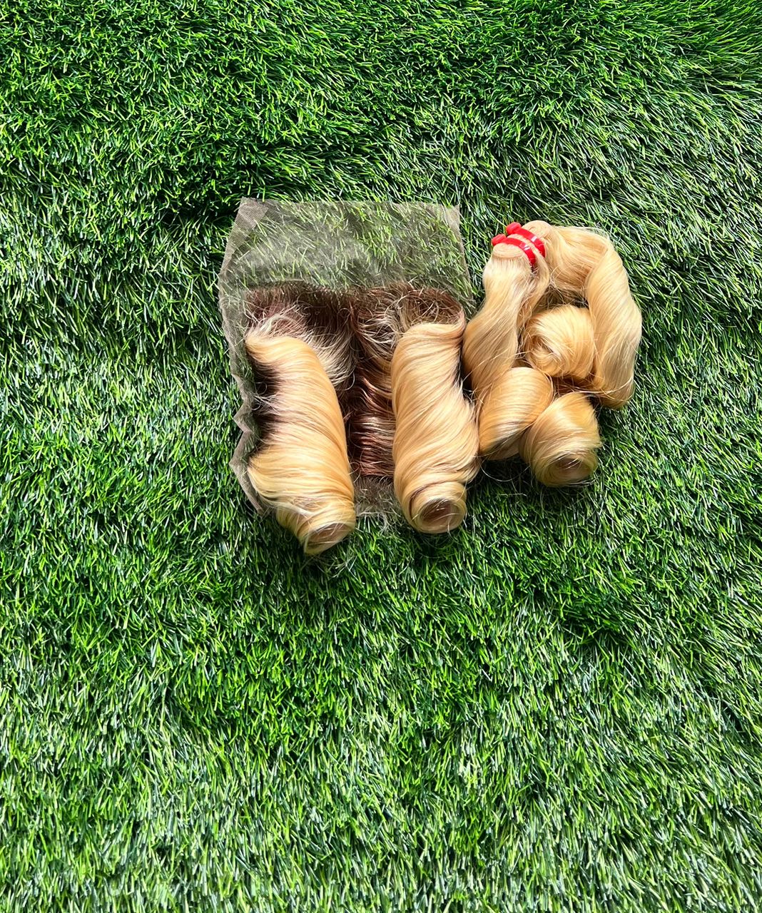 Blonde Bouncy Curl Frontal